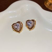 1 Pair Simple Style Flower Inlay Copper Pearl Ear Studs sku image 67