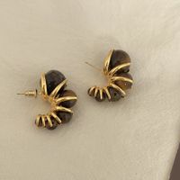 1 Pair Simple Style Flower Inlay Copper Pearl Ear Studs sku image 37
