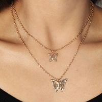 Simple Fashion Butterfly Necklace Personality Popular Five-pointed Star Clavicle Chain Women Wholesales Fashion sku image 4