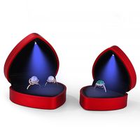 Simple Style Classic Style Heart Shape Solid Color Plastic Jewelry Boxes sku image 9