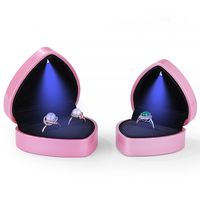 Simple Style Classic Style Heart Shape Solid Color Plastic Jewelry Boxes sku image 3