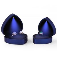 Simple Style Classic Style Heart Shape Solid Color Plastic Jewelry Boxes sku image 2