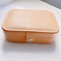 Basic Solid Color PU Leather Jewelry Boxes sku image 13