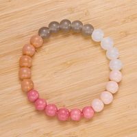 Wholesale Jewelry Casual Simple Style Round Natural Stone Beaded Knitting Bracelets main image 7