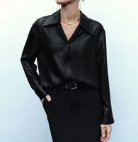 Women's Blouse Long Sleeve Blouses Button Streetwear Solid Color main image 1