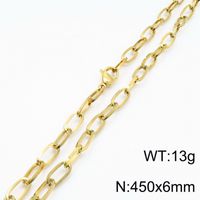 Titanium Steel 18K Gold Plated Fashion Geometric Necklace sku image 9