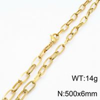 Titanium Steel 18K Gold Plated Fashion Geometric Necklace sku image 10