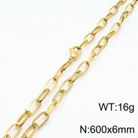 Titanium Steel 18K Gold Plated Fashion Geometric Necklace sku image 12