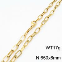 Titanium Steel 18K Gold Plated Fashion Geometric Necklace sku image 13