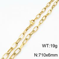 Titanium Steel 18K Gold Plated Fashion Geometric Necklace sku image 14