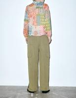 Women's Blouse Long Sleeve Blouses Tassel Streetwear Color Block main image 3