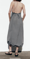 امرأة فستان عادي ملابس الشارع حزام عارية الذراعين بلا أكمام اللون الصامد فستان ميدي اليومي main image 3