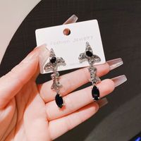 1 Pair Fashion Square Star Bow Knot Alloy Tassel Artificial Pearls Rhinestones Women's Earrings sku image 53