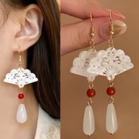 1 Pair Fashion Letter Square Heart Shape Inlay Imitation Pearl Alloy Artificial Gemstones Earrings sku image 113
