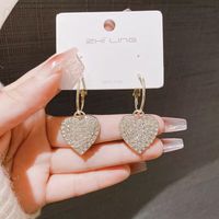 1 Pair Fashion Letter Square Heart Shape Inlay Imitation Pearl Alloy Artificial Gemstones Earrings sku image 67
