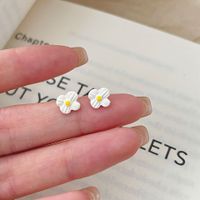 Cute Moon Flower Alloy Stoving Varnish Women's Ear Studs 1 Pair sku image 27