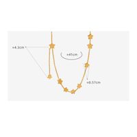 Feenhafter Stil Einfacher Stil Stern Titan Stahl Überzug 18 Karat Vergoldet Halskette main image 2