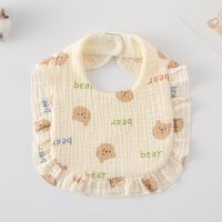 Cute Pastoral Letter Rainbow Fruit Cotton Burp Cloths Baby Accessories sku image 57