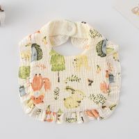 Cute Pastoral Letter Rainbow Fruit Cotton Burp Cloths Baby Accessories sku image 58
