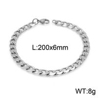 Hip-hop Solid Color Stainless Steel Plating Bracelets 1 Piece sku image 1