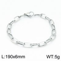 Hip-hop Solid Color Stainless Steel Plating Bracelets 1 Piece sku image 6