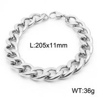 Hip-hop Solid Color Stainless Steel Plating Bracelets 1 Piece sku image 21