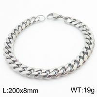 Hip-hop Solid Color Stainless Steel Plating Bracelets 1 Piece sku image 24