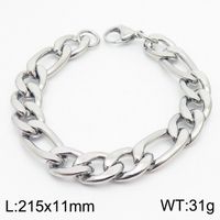 Hip-hop Solid Color Stainless Steel Plating Bracelets 1 Piece sku image 22