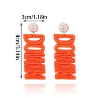 1 Pair Exaggerated Simple Style Letter Handmade Beaded Cloth Drop Earrings main image 3