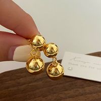 1 Pair Ig Style Simple Style Round Solid Color Plating Copper Drop Earrings sku image 5