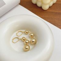 1 Pair Ig Style Simple Style Round Solid Color Plating Copper Drop Earrings sku image 10