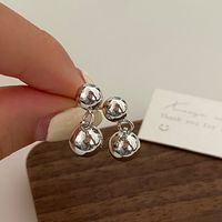 1 Pair Ig Style Simple Style Round Solid Color Plating Copper Drop Earrings sku image 1
