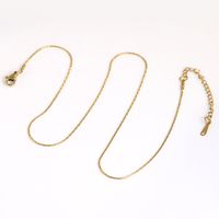304 Stainless Steel 18K Gold Plated Retro Punk Cool Style Plating Solid Color Double Layer Necklaces main image 5