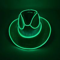 Halloween Carnival Colorful Sequins Wireless Luminous Western Cowboy Hat sku image 15
