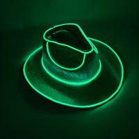 Halloween Carnival Colorful Sequins Wireless Luminous Western Cowboy Hat sku image 25