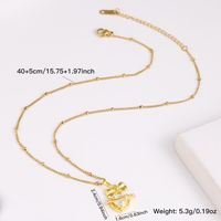 304 Stainless Steel Copper 18K Gold Plated Sweet Shiny Plating Inlay Heart Shape Bow Knot Zircon Pendant Necklace main image 6