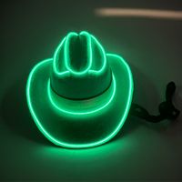 Halloween Carnival Colorful Sequins Wireless Luminous Western Cowboy Hat sku image 11