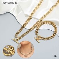 Stainless Steel Casual Simple Style Classic Style Plating Heart Shape Bracelets Necklace sku image 17