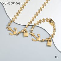 Stainless Steel Casual Simple Style Classic Style Plating Heart Shape Bracelets Necklace sku image 18