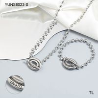 Stainless Steel Casual Simple Style Classic Style Plating Heart Shape Bracelets Necklace sku image 8