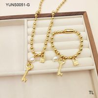 Stainless Steel Casual Simple Style Classic Style Plating Heart Shape Bracelets Necklace sku image 25
