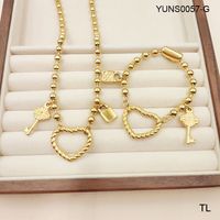 Stainless Steel Casual Simple Style Classic Style Plating Heart Shape Bracelets Necklace sku image 29
