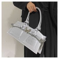 Frau Mittel Pu-Leder Schmetterling Strassenmode Reißverschluss Handtasche main image 3