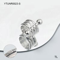 Stainless Steel Simple Style Plating Circle Rings main image 5