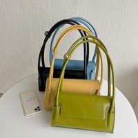 Women's Medium Pu Leather Solid Color Vintage Style Classic Style Square Flip Cover Underarm Bag main image 1