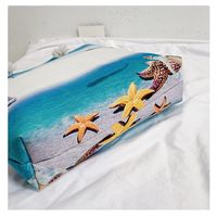 Women's Medium Canvas Ocean Vacation Beach Zipper Beach Bag main image 6