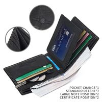 Men's Star Solid Color Microfiber Open Small Wallets main image 3