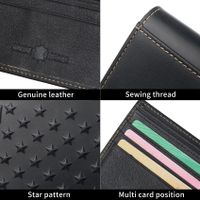 Men's Star Solid Color Microfiber Open Small Wallets main image 10