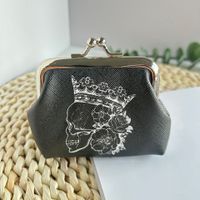 Unisex Flower Skull Pu Leather Clasp Frame Wallets main image 7