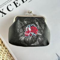 Unisex Flower Skull Pu Leather Clasp Frame Wallets main image 5